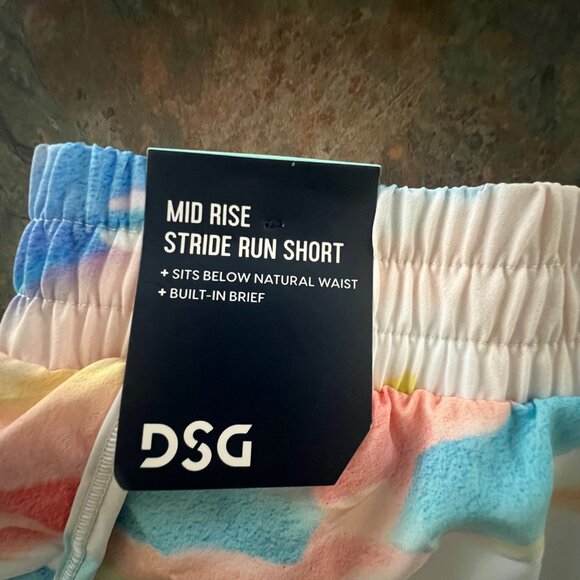 DSG Mid Rise‎ Stride Run Girls Shorts Large, Multicolor - Picture 5 of 9